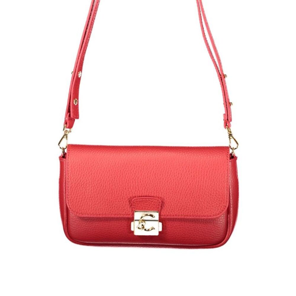 Coccinelle Rosso Leather Women's Bag with Adjustable Removable Women's Strap